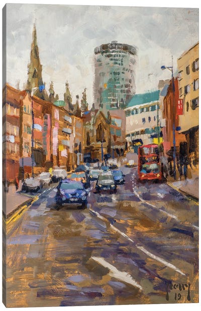Rush Hour, Digbeth, Birmingham Canvas Art Print - Alex Kelly