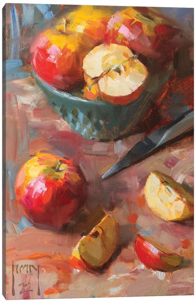 Apples Still Life Canvas Art Print - Food & Drink Still Life