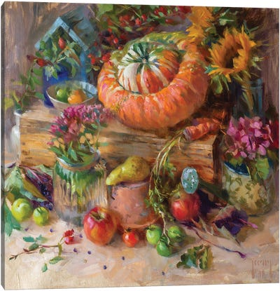 Harvest Canvas Art Print - Pumpkins