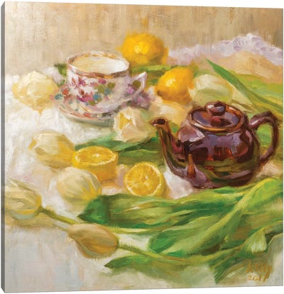 Lemon Tea Canvas Art Print - Tea Art