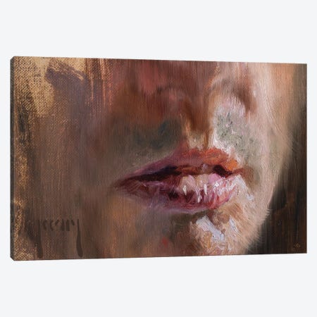 Read My Lips Canvas Print #AXY38} by Alex Kelly Canvas Art Print