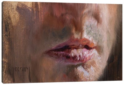 Read My Lips Canvas Art Print - Alex Kelly