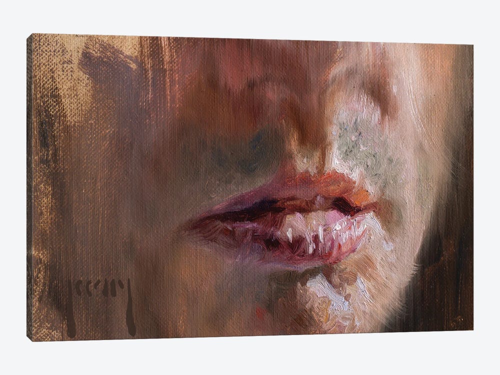 Read My Lips by Alex Kelly 1-piece Canvas Art Print
