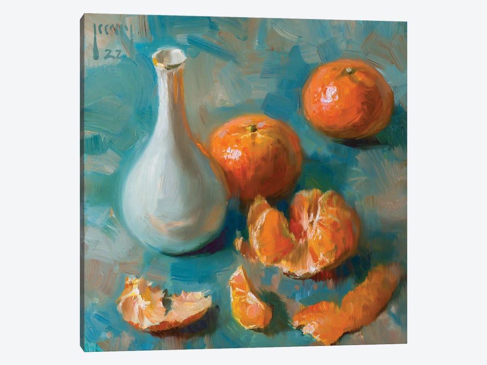 Oranges Are Blue by Alex Kelly 1-piece Canvas Art Print