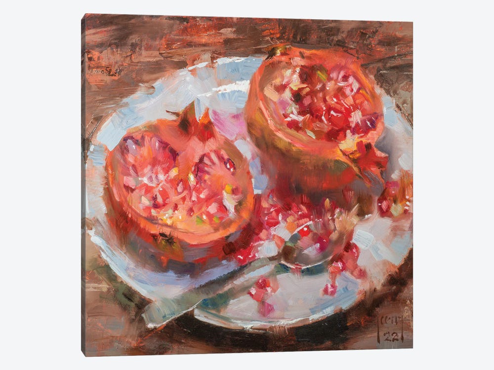 Pomegranate by Alex Kelly 1-piece Canvas Print