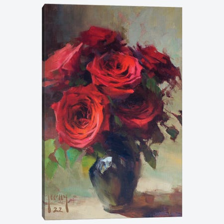 Eveloped In Deep Red Canvas Print #AXY56} by Alex Kelly Canvas Wall Art