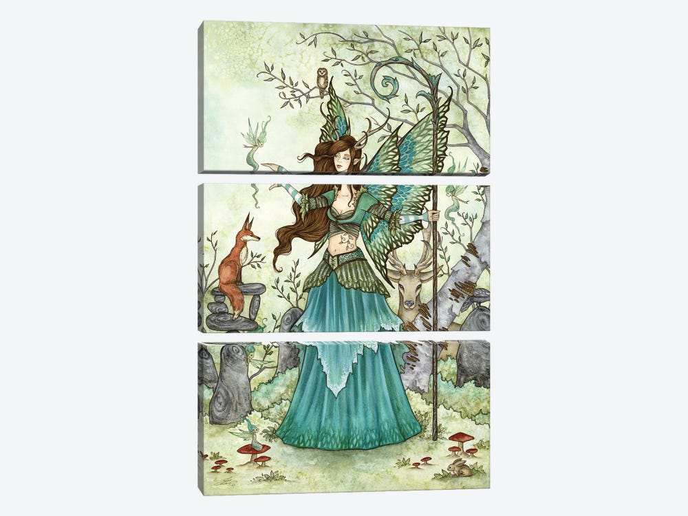 Woodland Gathering by Amy Brown 3-piece Canvas Wall Art