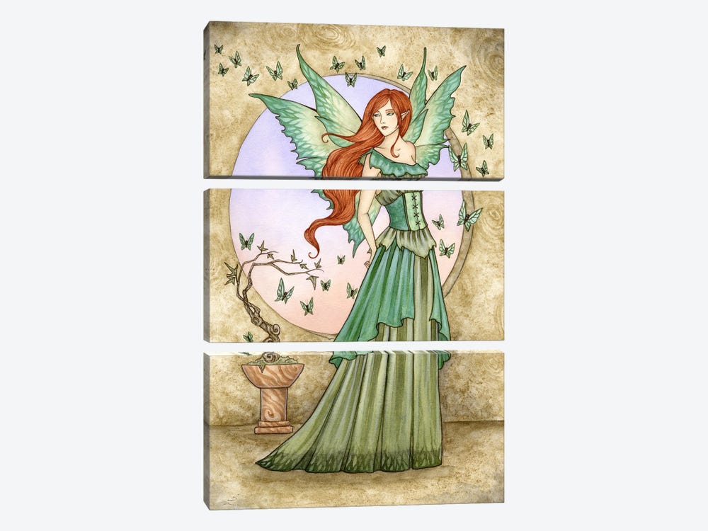 Green Magick by Amy Brown 3-piece Canvas Print