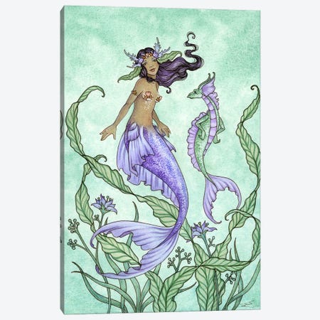 Marina And The Sassy Sea Dragon Canvas Print #AYB127} by Amy Brown Canvas Artwork