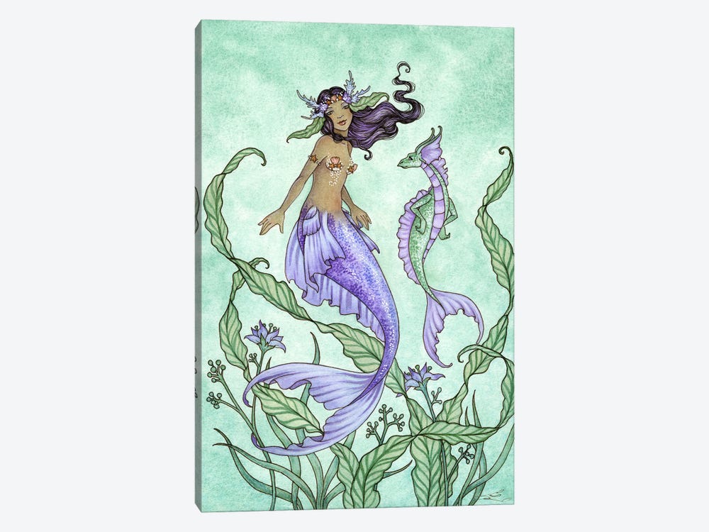 Marina And The Sassy Sea Dragon by Amy Brown 1-piece Canvas Art