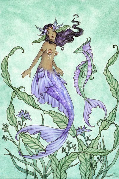 Goth Art: Marina And The Sassy Sea Dragon by Amy Brown