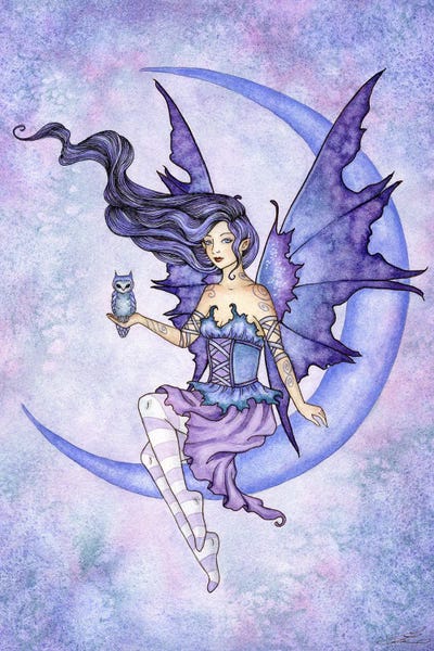 Goth Art: Moon Owl by Amy Brown