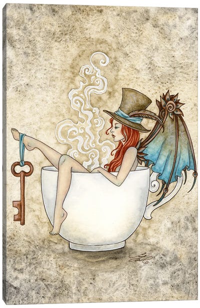 Steam Bath Canvas Art Print - Tea Art