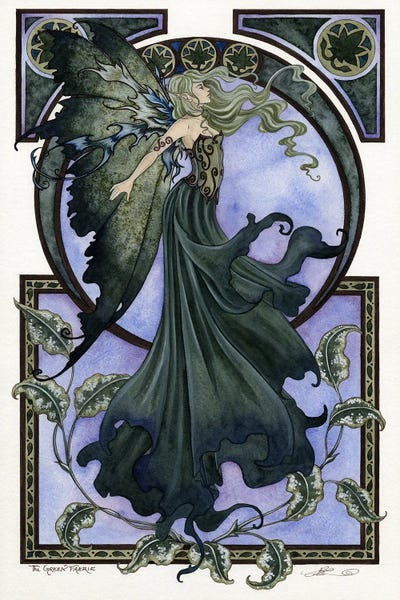 Goth Art: The Green Faerie by Amy Brown