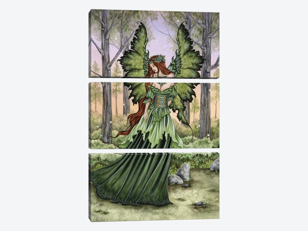 Lady Of The Forest by Amy Brown 3-piece Canvas Print