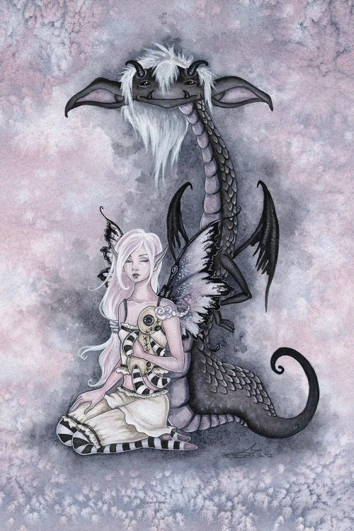 Evie And The Nightmare by Amy Brown wall art