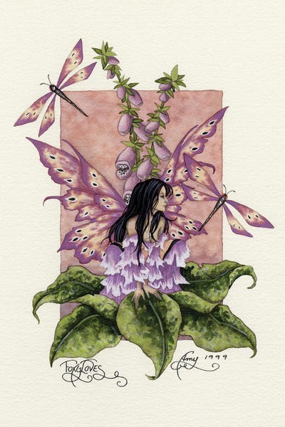 Dragonflies: Foxgloves by Amy Brown