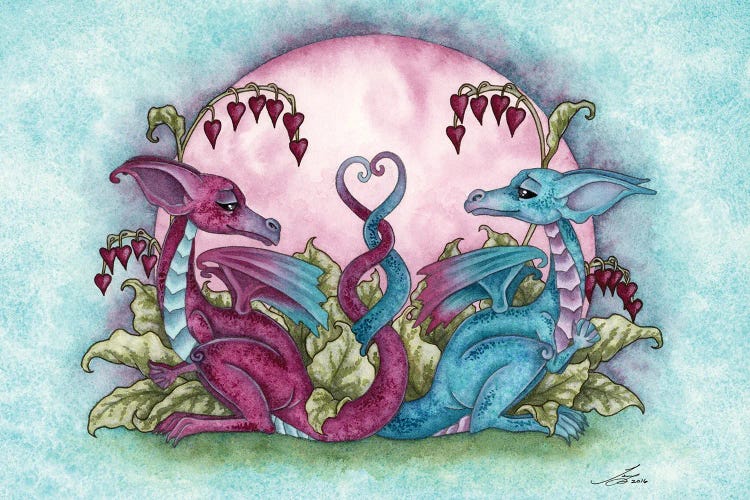 Love Dragons by Amy Brown wall art