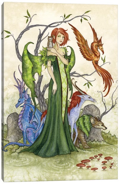Menagerie Canvas Art Print - Dragon Art