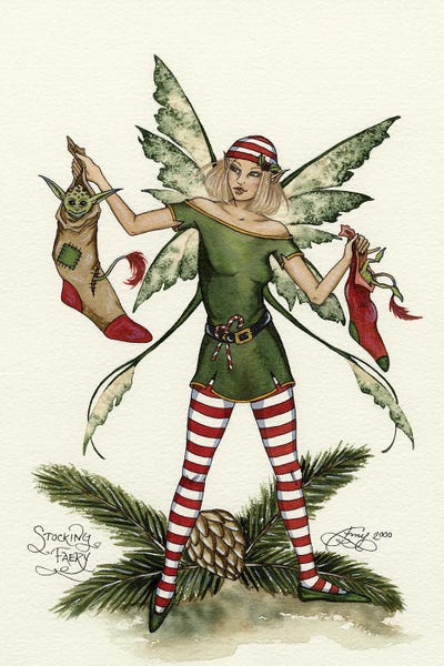 Naughty Or Nice: Stocking Faery by Amy Brown