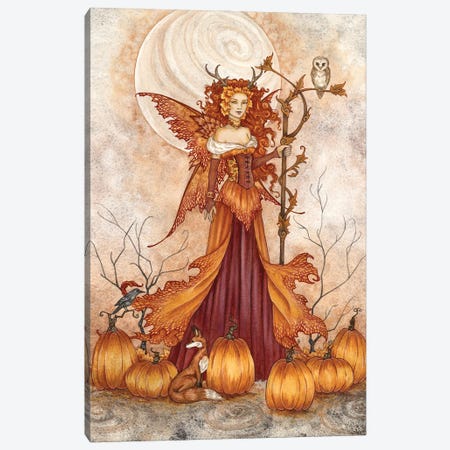 Pumpkin Queen Canvas Print #AYB20} by Amy Brown Canvas Wall Art