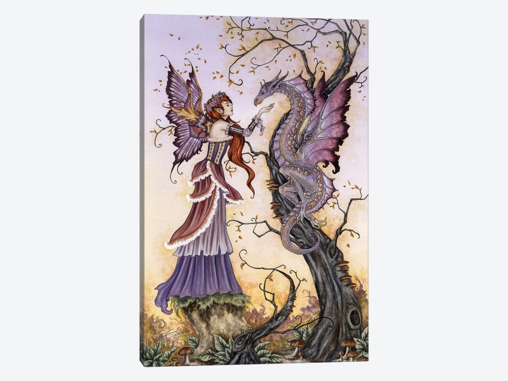 The Dragon Charmer by Amy Brown 1-piece Canvas Wall Art