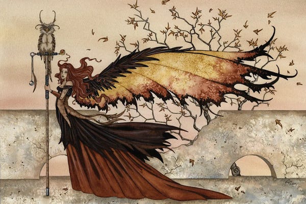 Fairies: Autumn Stroll by Amy Brown