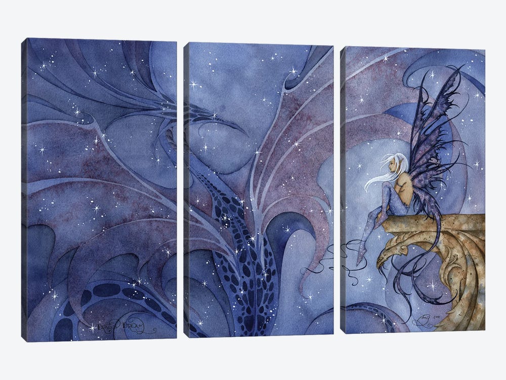 Dragon Dream by Amy Brown 3-piece Canvas Print