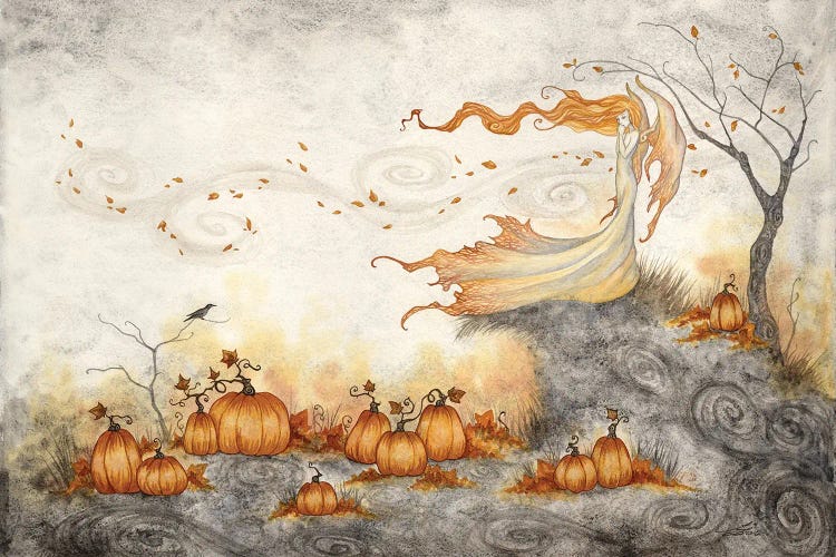 Whispers In The Pumpkin Patch by Amy Brown wall art