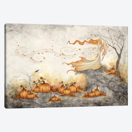 Whispers In The Pumpkin Patch Canvas Print #AYB50} by Amy Brown Canvas Art Print
