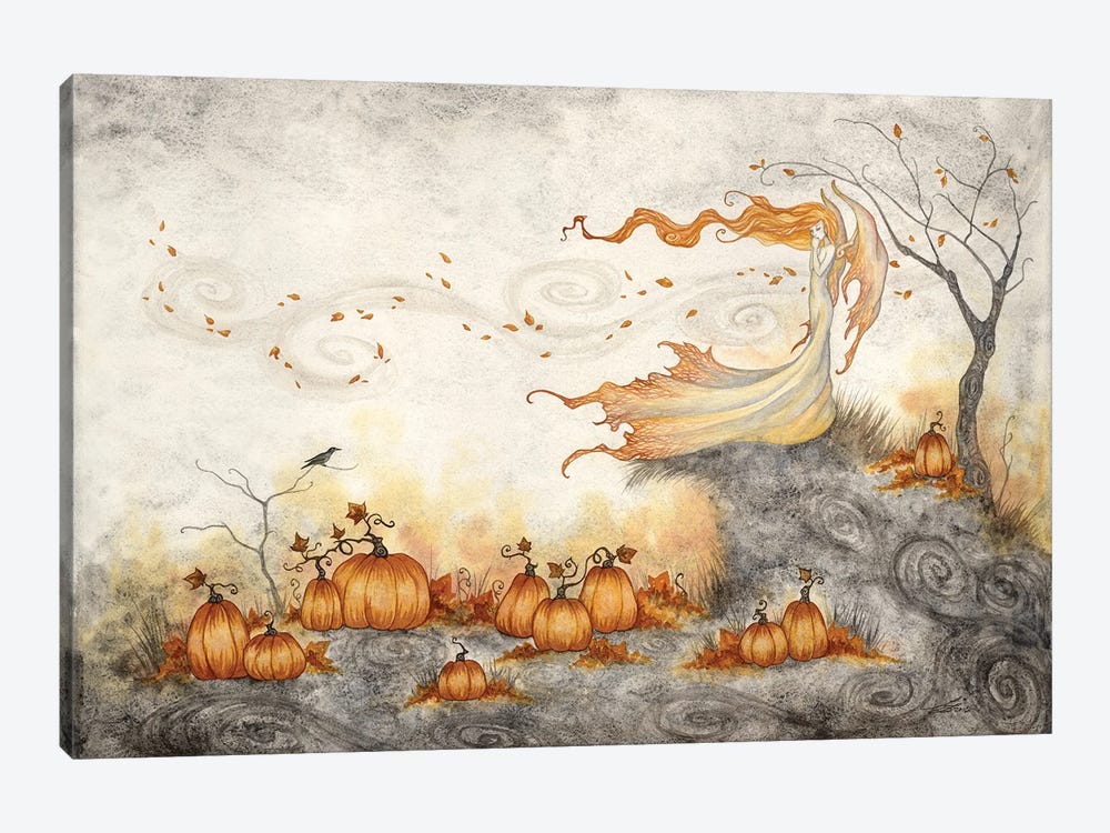 Whispers In The Pumpkin Patch by Amy Brown 1-piece Canvas Print