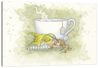Chamomile Tea Faery Canvas Art Print - Tea Art