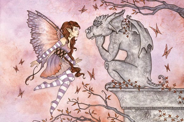 Sculptures & Statues: Stone Guardian by Amy Brown