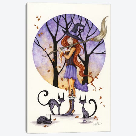 Autumn Witch Canvas Print #AYB62} by Amy Brown Canvas Artwork