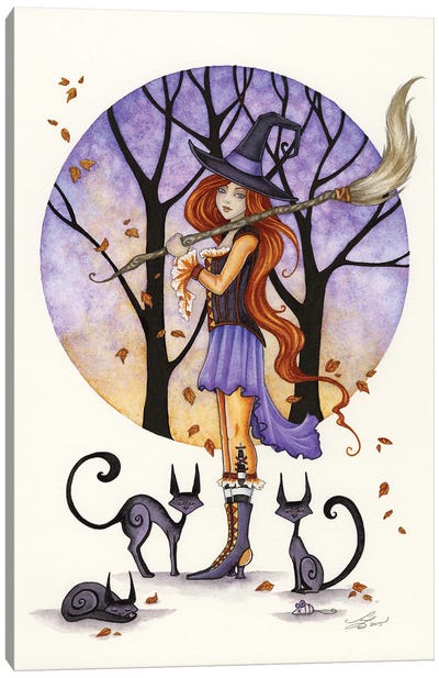 Autumn Witch Canvas Art Print - Amy Brown