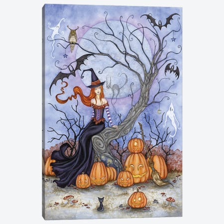 Halloween Tree Canvas Print #AYB67} by Amy Brown Canvas Art Print