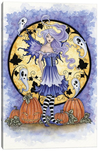 Haunted Pumpkin Patch Canvas Art Print - Amy Brown
