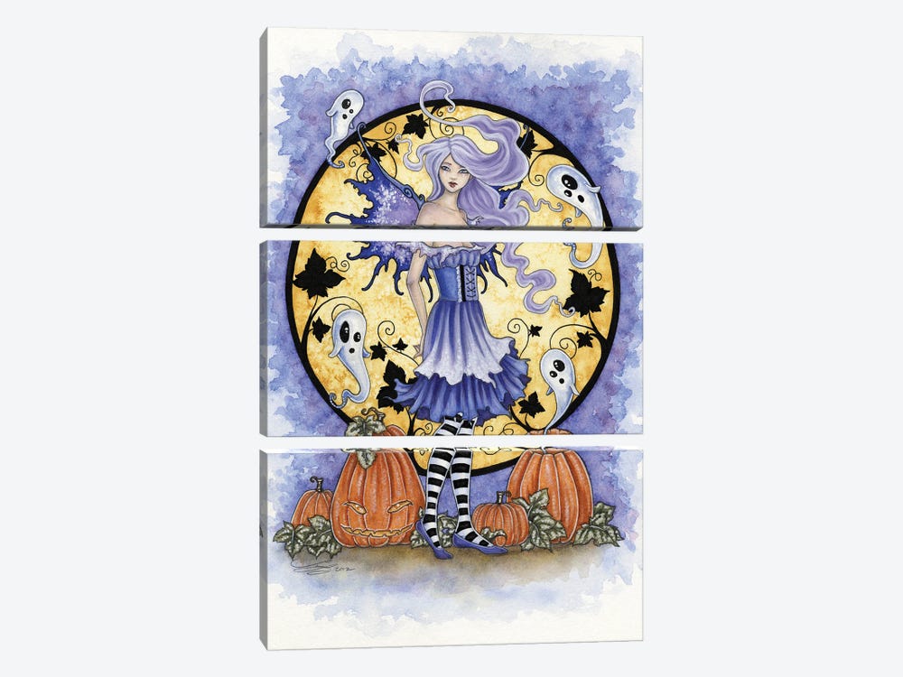 Haunted Pumpkin Patch by Amy Brown 3-piece Canvas Artwork