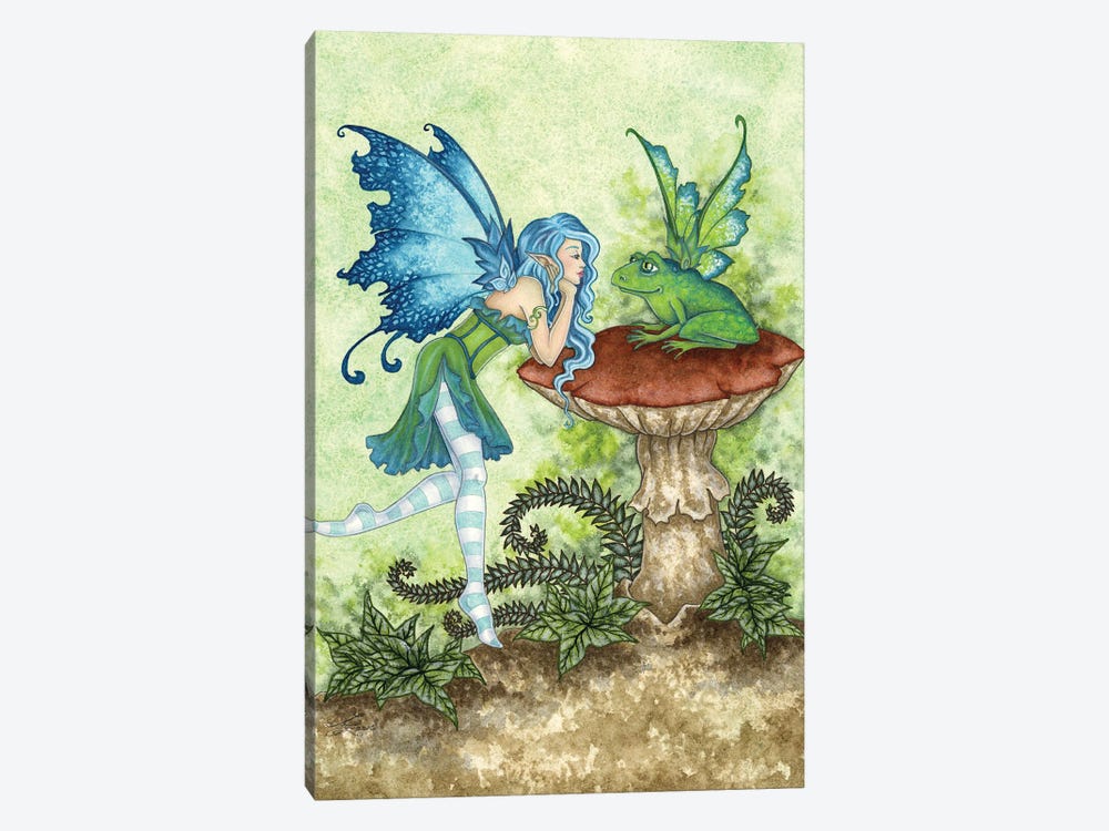 Frog Gossip by Amy Brown 1-piece Canvas Print