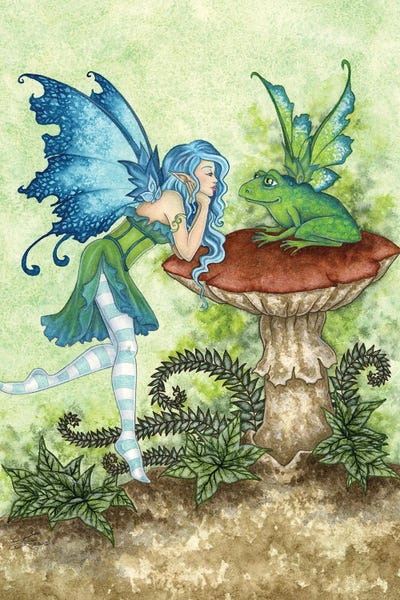 Kids Inspirational Art: Frog Gossip by Amy Brown