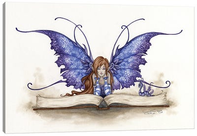 Bookworm I Canvas Art Print - Fairy Art