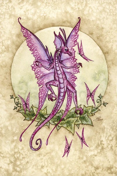 Dancing Dragon by Amy Brown framed wall art