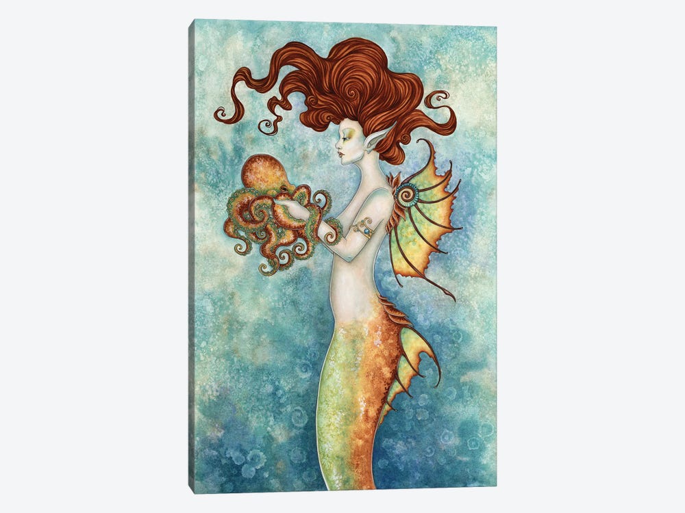 Mermaid And Octopus by Amy Brown 1-piece Art Print
