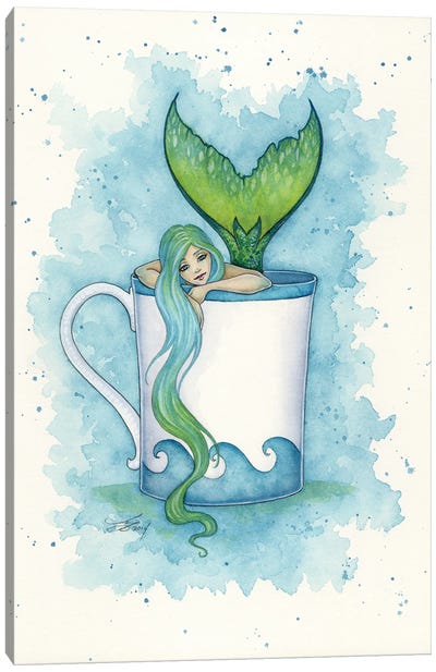 Morning Bliss Canvas Art Print - Mermaid Art