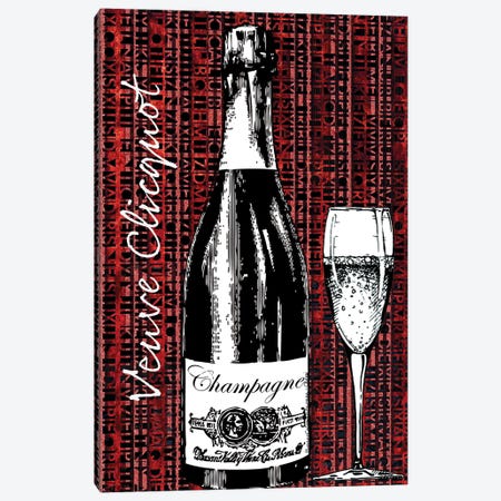 Veuve Clicquot Canvas Print #AYC108} by Art By Choni Canvas Artwork