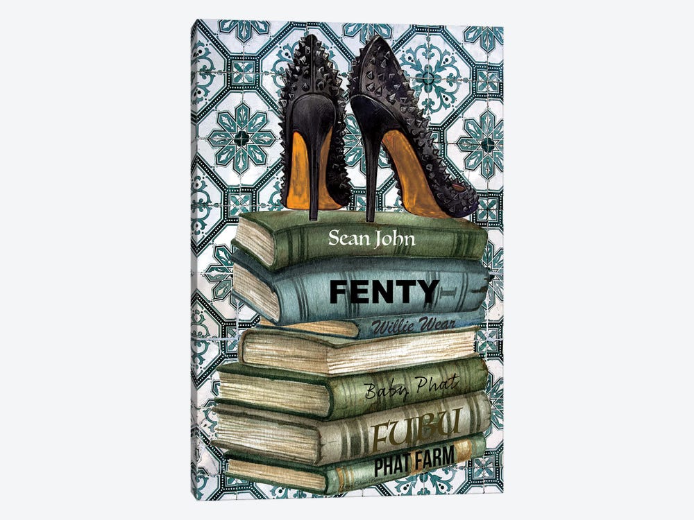 Designers & Shoes Green by Art By Choni 1-piece Canvas Wall Art