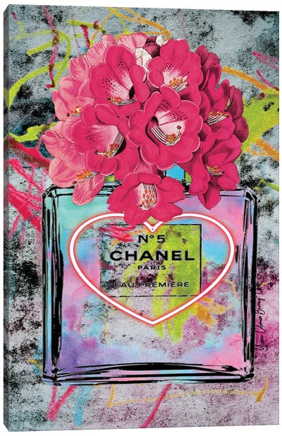 Graffiti Chanel II Canvas Art Print - Fashion Typography