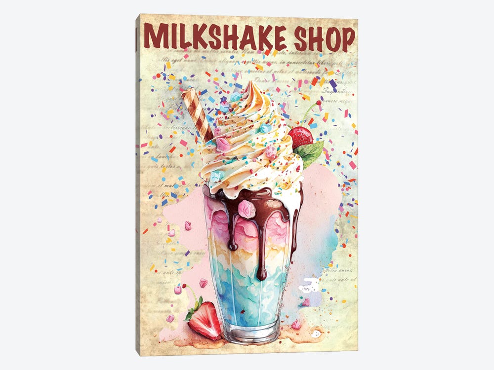 Milkshake Shop by Art By Choni 1-piece Art Print