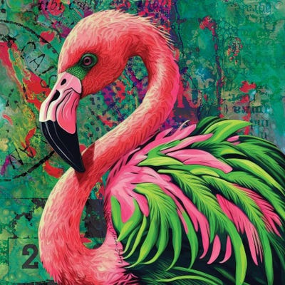 Neon Feathers by Art By Choni framed wall art