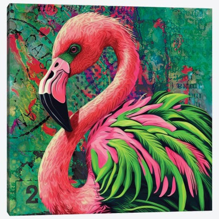 Neon Feathers Canvas Print #AYC127} by Art By Choni Canvas Print